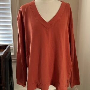 Orvis Rust Crewneck Pullover Sweatshirt